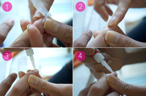 Как проводится ремонт ногтя шелком