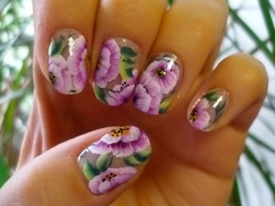 Китайская роспись на ногтях