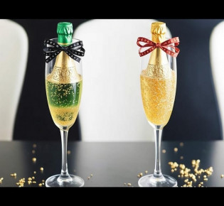 Как украсить шампанское на новый год