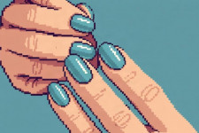 Пиксельный маникюр: техника, которая собирает дизайн из крошечных квадратов