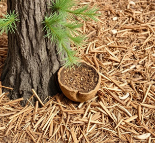 Кора сосны для мульчирования: как выбрать, правильно положить и ухаживать