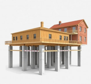 Устойчивость зданий на сваях, установленных методом вдавливания