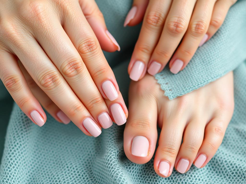Beautiful manicure and nail care for hands and feetфото
