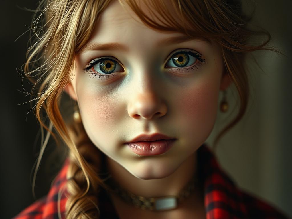 portrait from a photo of a girlфото