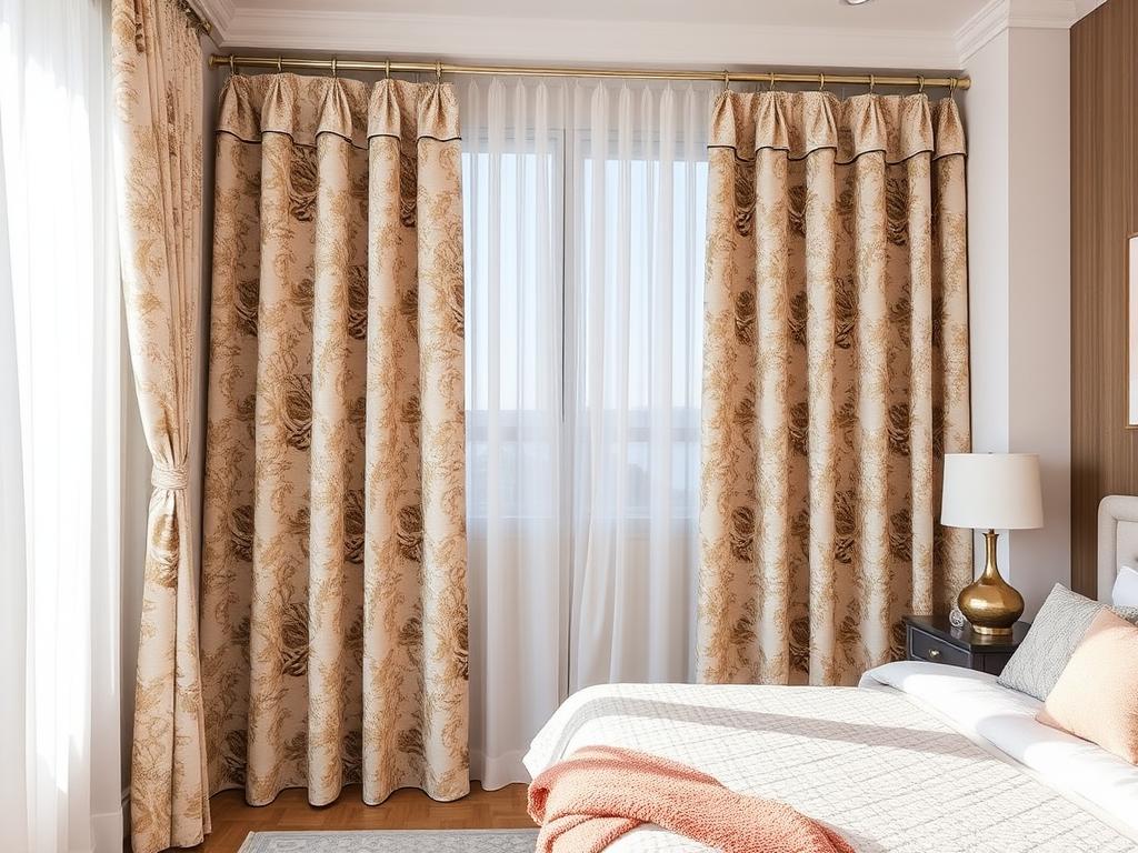 Curtains for the bedroomфото