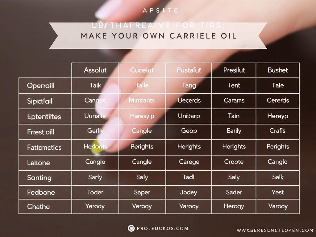     DIY : Créer sa propre Huile Nourrissante pour Cuticules. Tabla comparativa de aceites portadores: ventajas rápidas para elegir