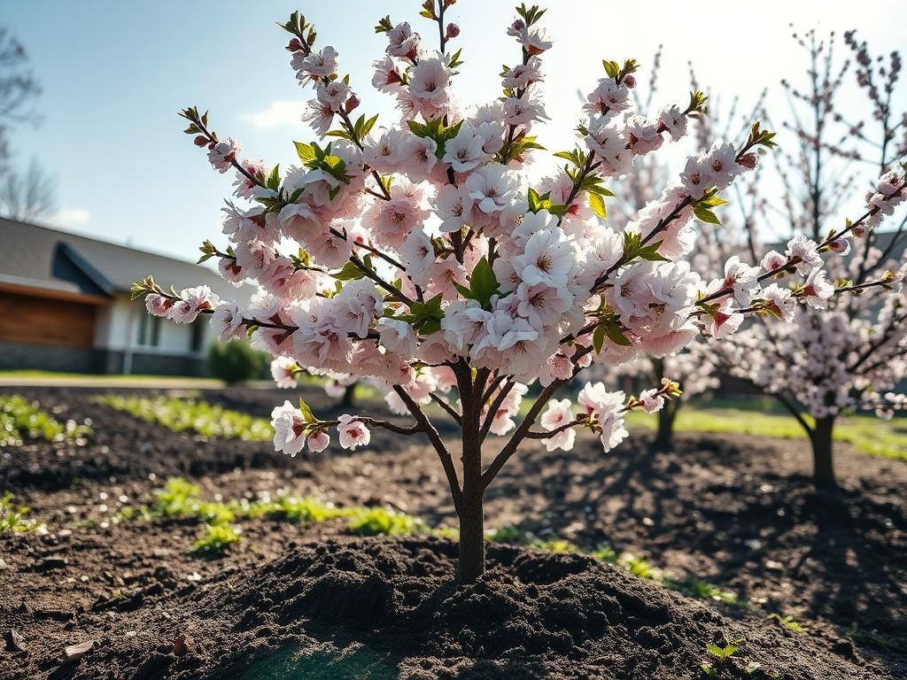 planting a cherry treeфото