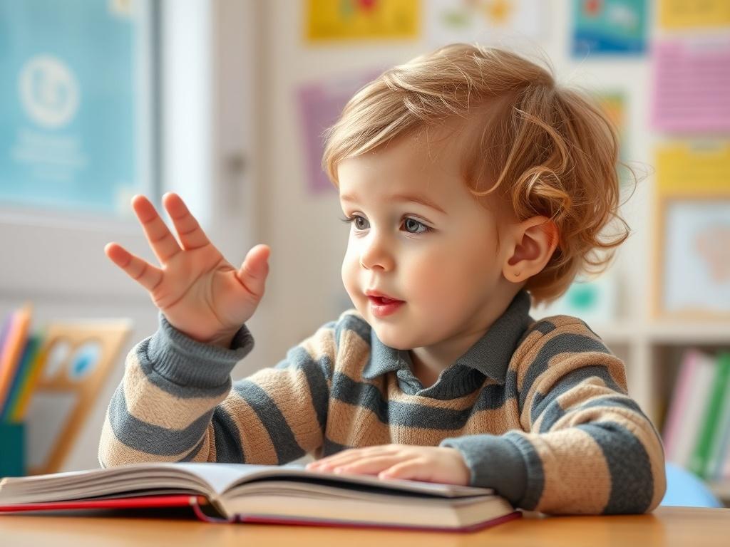 a child learning Englishфото